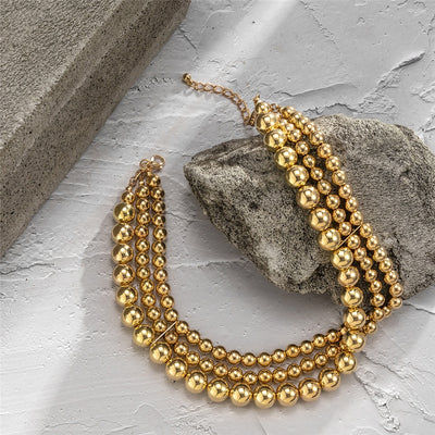 Collier ras du cou chaines de perles