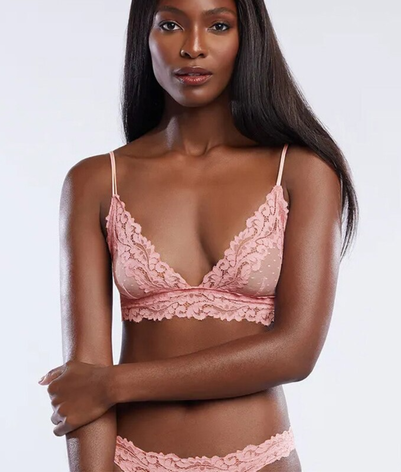Reggiseno in pizzo e rete trasparente