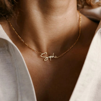 Collier personnalisable prénom chaine à maillon