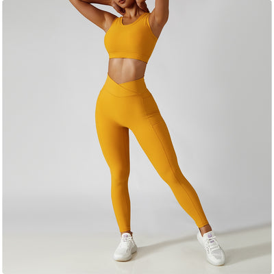 Leggings komfort med lomme i livet V