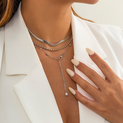 Collana girocollo e pendente piccola perla bianca