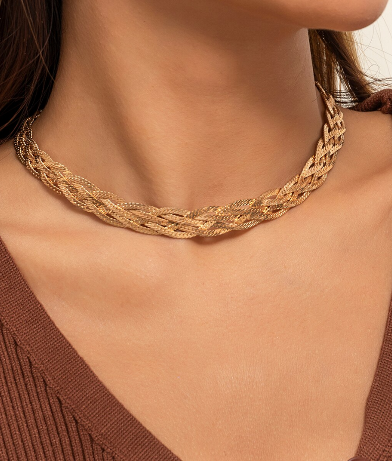 Collier ras du cou torsadé